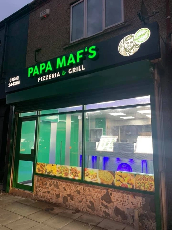 Papa Mafs - 3D Shop Signage Teesside